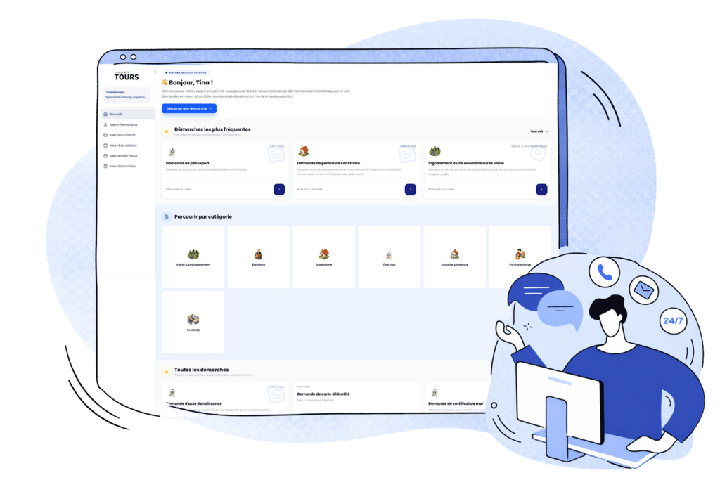 Interface Gallia V3 - logiciel GRC GRU pour mairies et collectivités